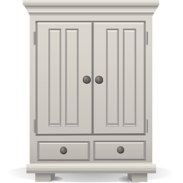 Tall white cabinet