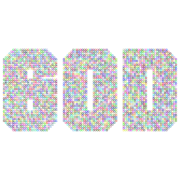 God Fractal Typography Prismatic Pattern