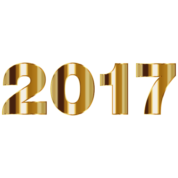 Gold 2017 Typography No Background