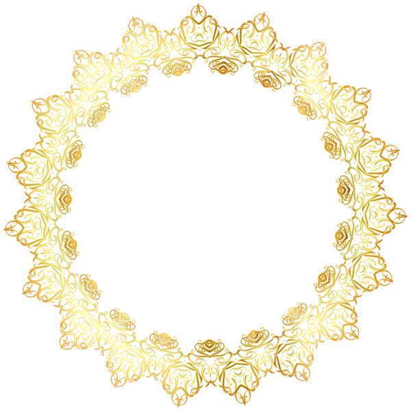 Gold Abstract Elegant Frame No Background