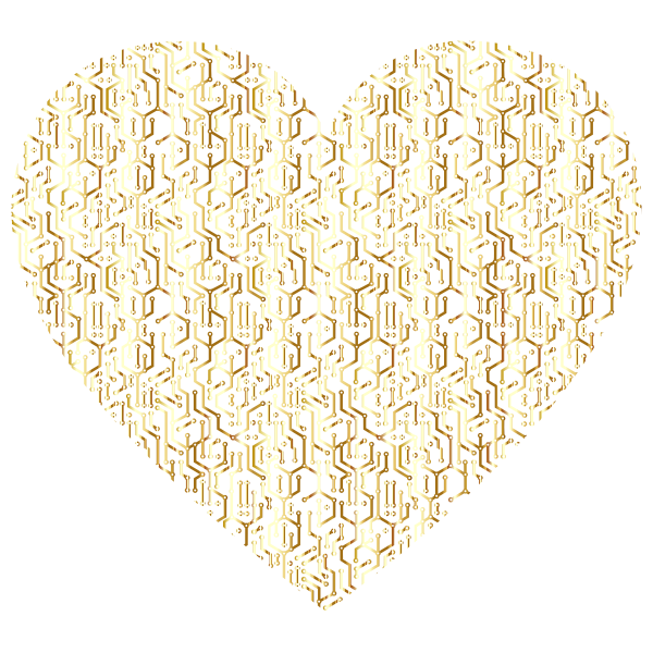 Gold electronic heart