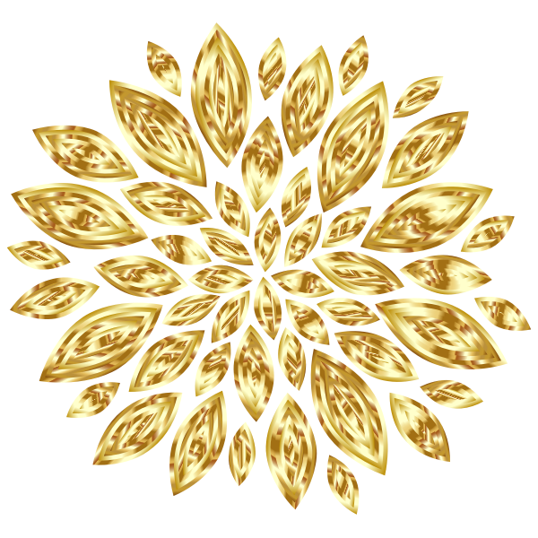 Gold Flower Petals Variation 2