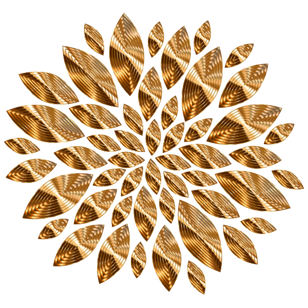 Gold Flower Petals Variation 4