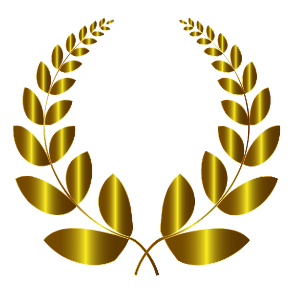 Gold Laurel Wreath 3 No Background