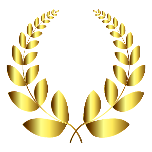 Gold Laurel Wreath 4 No Background