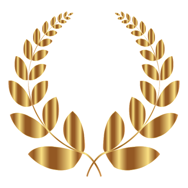 Gold Laurel Wreath 5 No Background