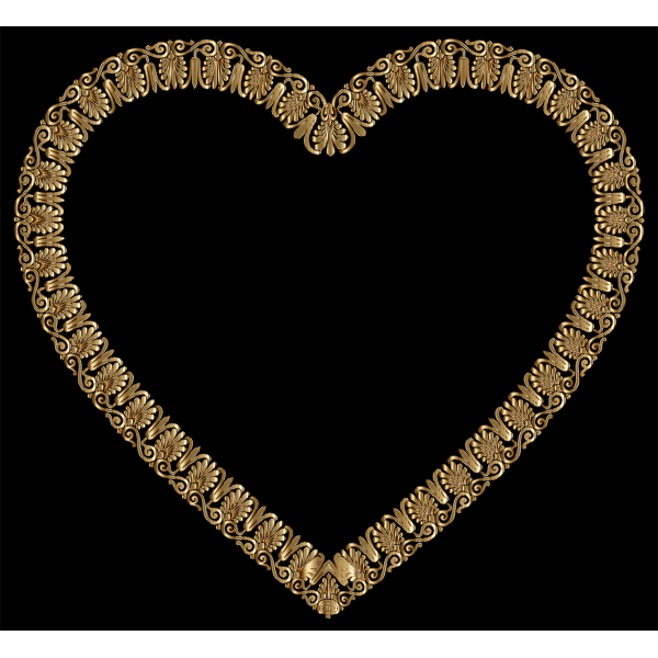 Gold Victorian Ornament Heart