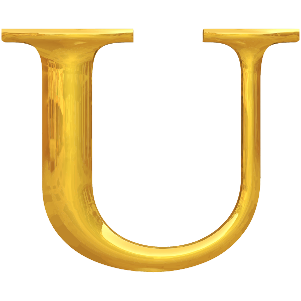 Gold typography U