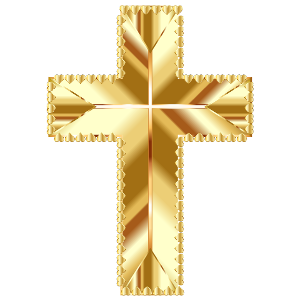 Golden Cross Love No Background