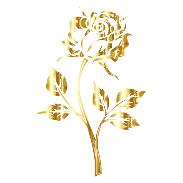 Golden Rose No Background