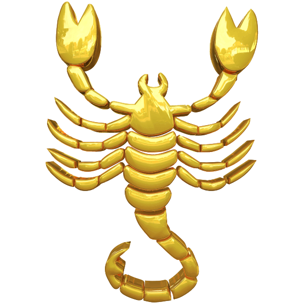 Golden Scorpio Zodiac Sign