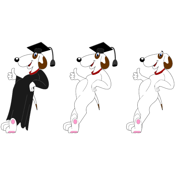 Graduating dogs