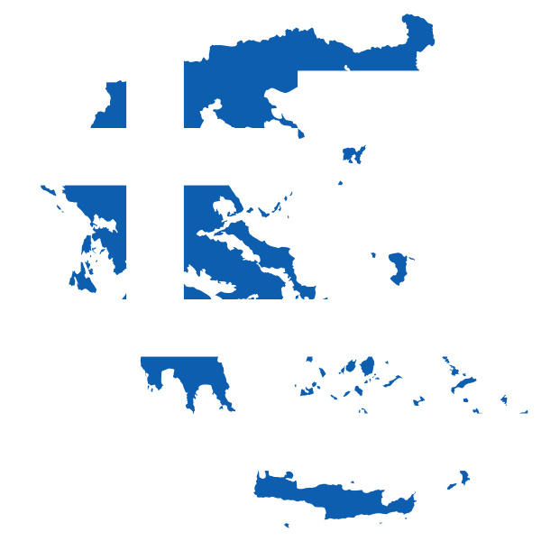 Greece Map Flag