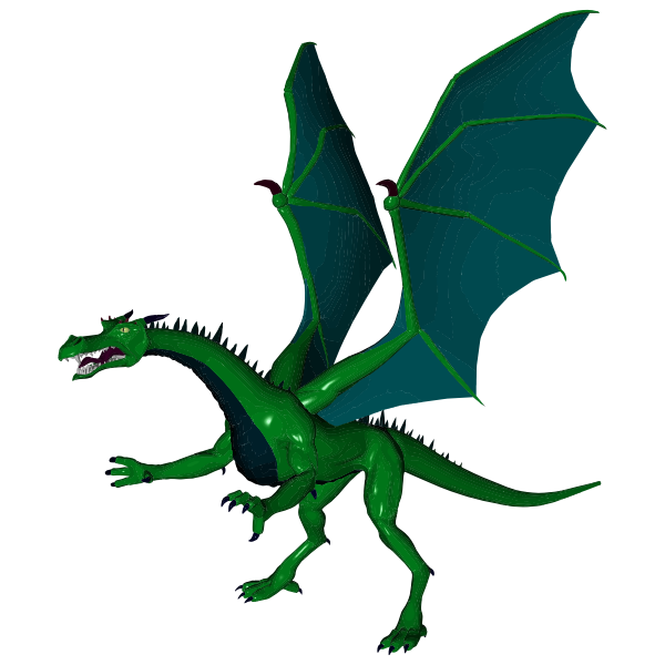 Flying green dragon