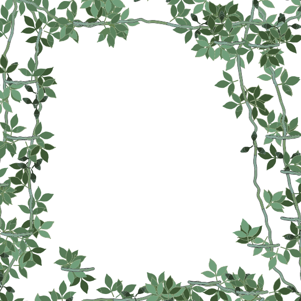 Green Floral Frame