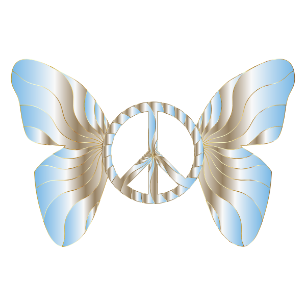 Groovy Peace Sign Butterfly 12