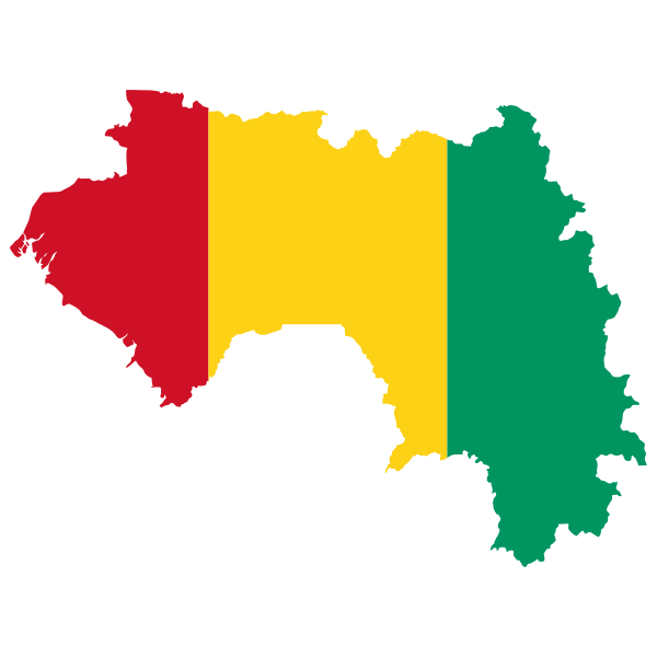 Guinea Flag Map