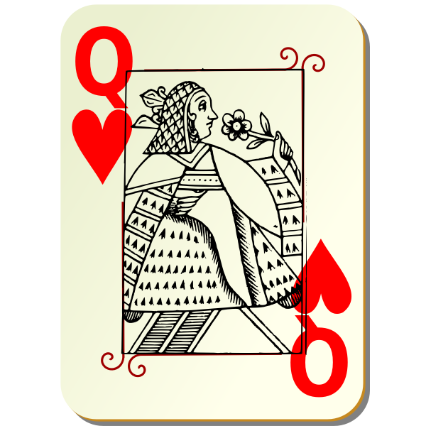 Queen of hearts card