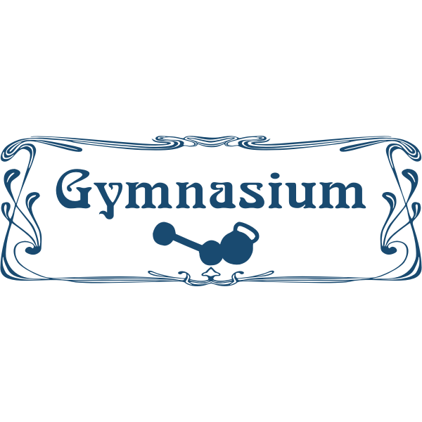 ''Gymnasium'' door sign