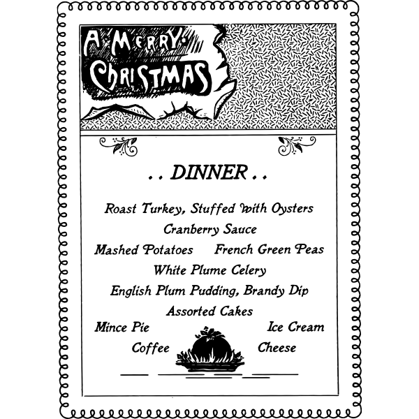 Holiday menu