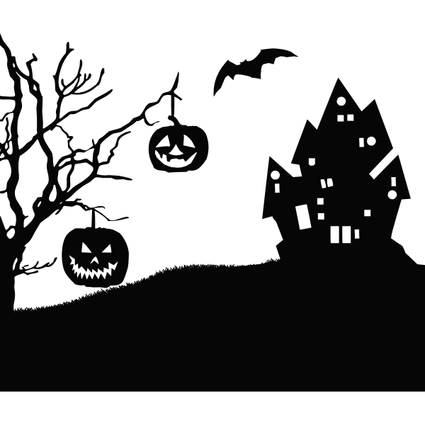 Halloween Landscape Silhouette