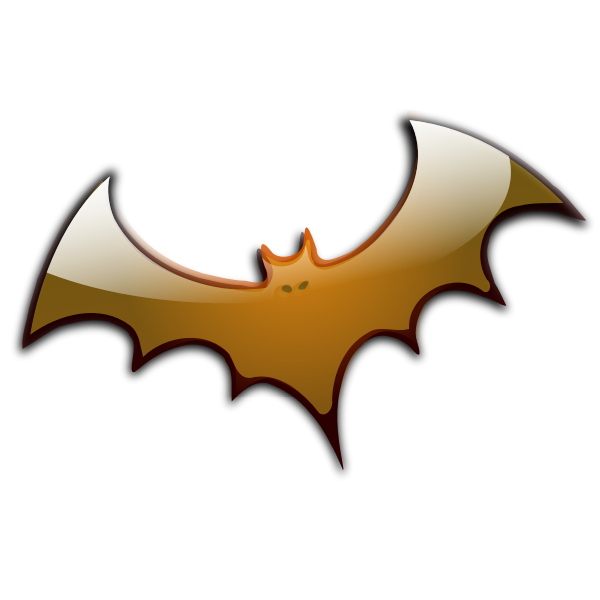 Brown Halloween bat vector image