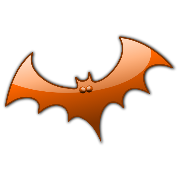 Orange Halloween bat vector image