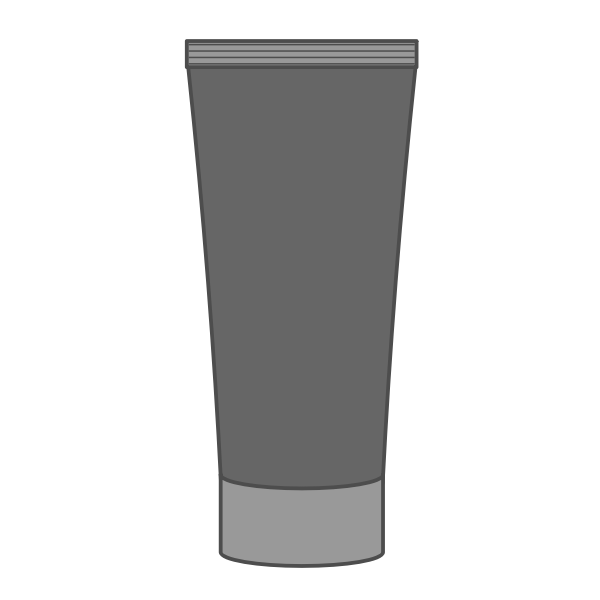 Vector clip art of blank tube cream