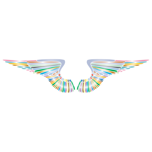 Hand Drawn Wings Prismatic