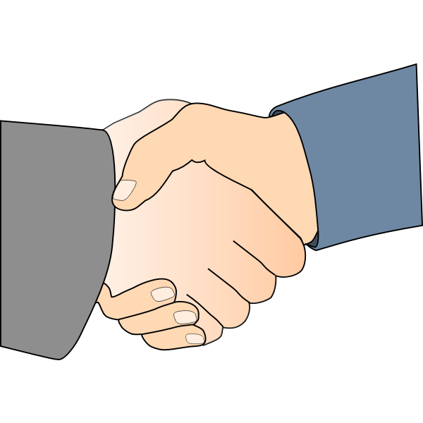 Color vector clip art of handshake