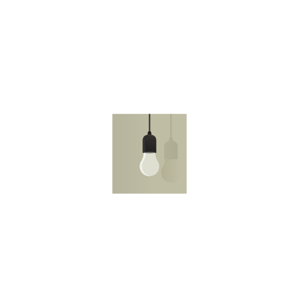 Hanging light bulb