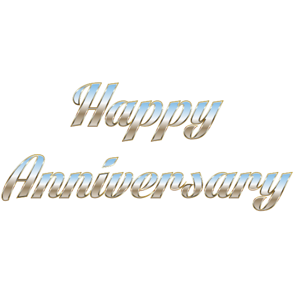 Happy Anniversary Typography No Background