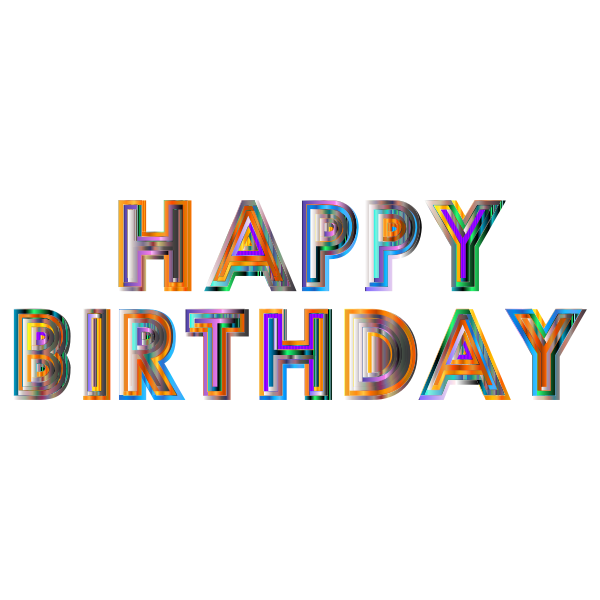 Happy Birthday Typography 4