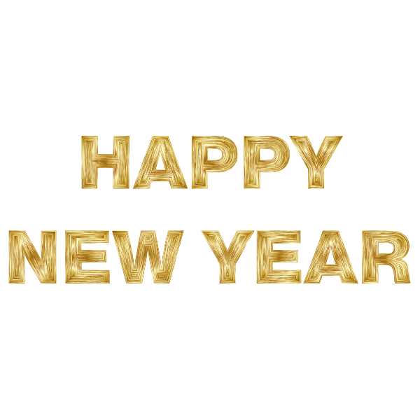 Happy New Year Gold Text