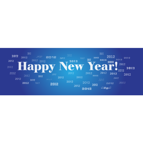 Happy New Year 2012 sign vector image