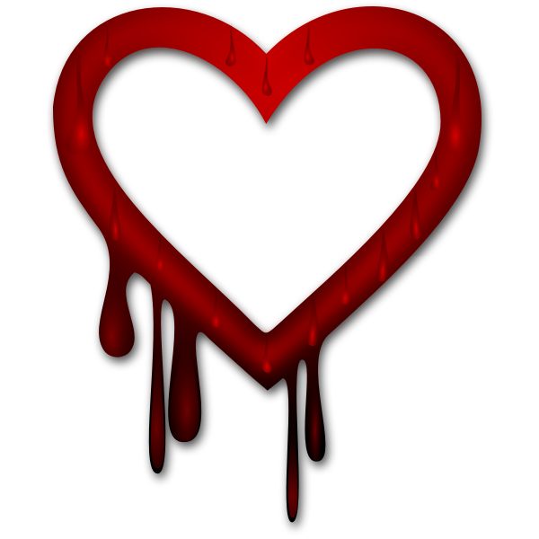 Vector image of heart bleed