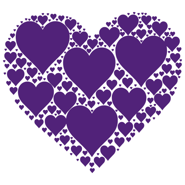 Hearts In Heart purple