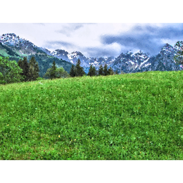 High Poly Alpine Meadow