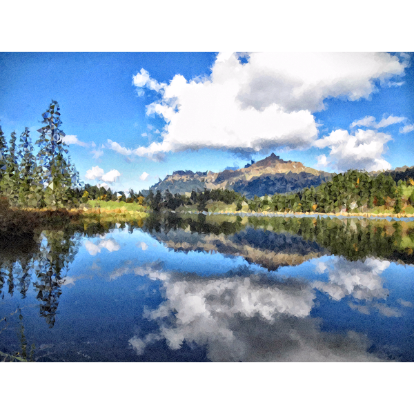 High Poly Lake Reflection