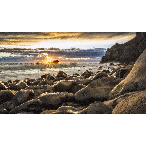 High Poly New Zealand Seascape