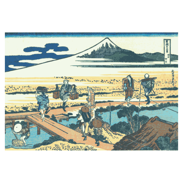 Nakahara in Sagami Province vector image