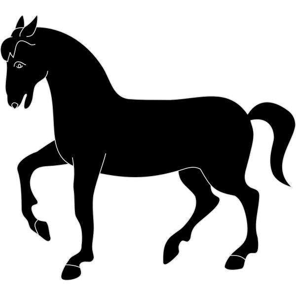 Simple horse silhouette