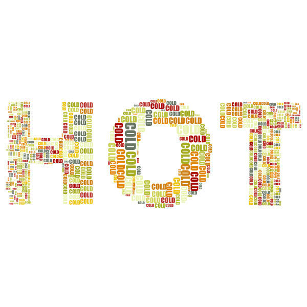 Hot And Cold Typography No Background