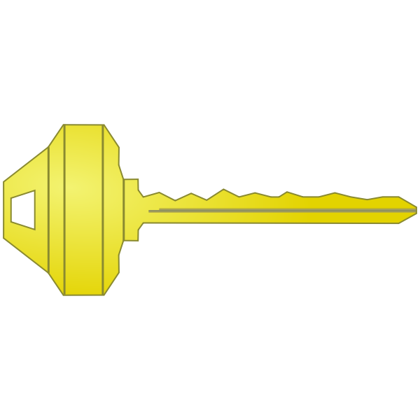 Yellow house key