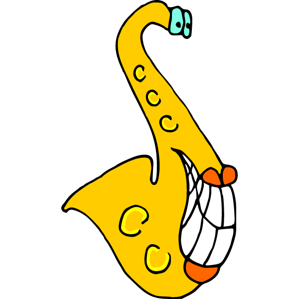 Smiling jazz sax