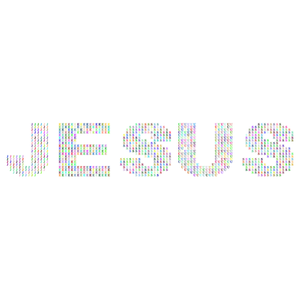 Jesus Fractal Typography Prismatic