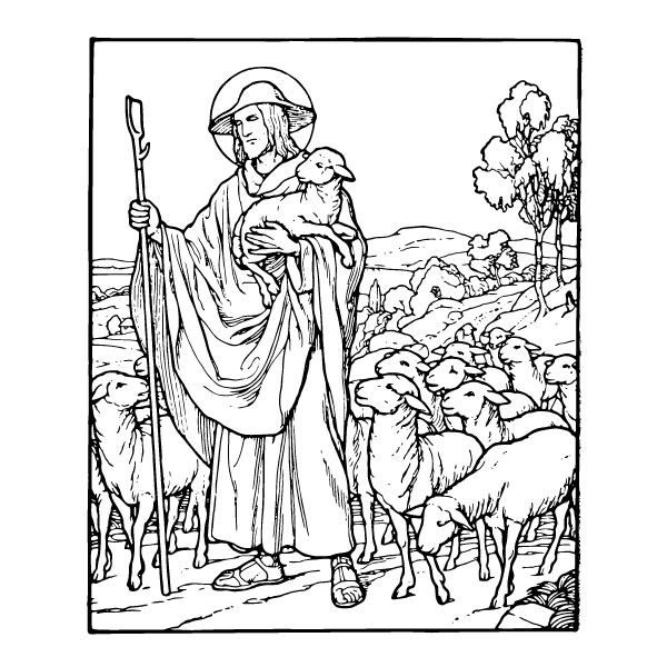 Jesus Christ depicted as the Good Shepherd 2