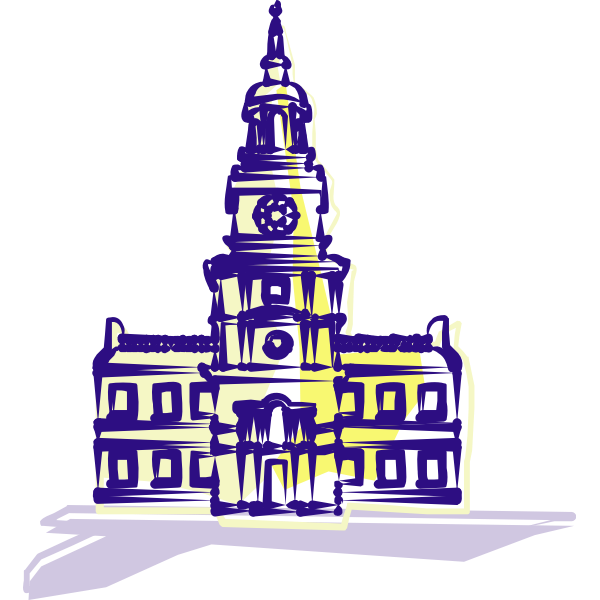 Independence Hall vector art