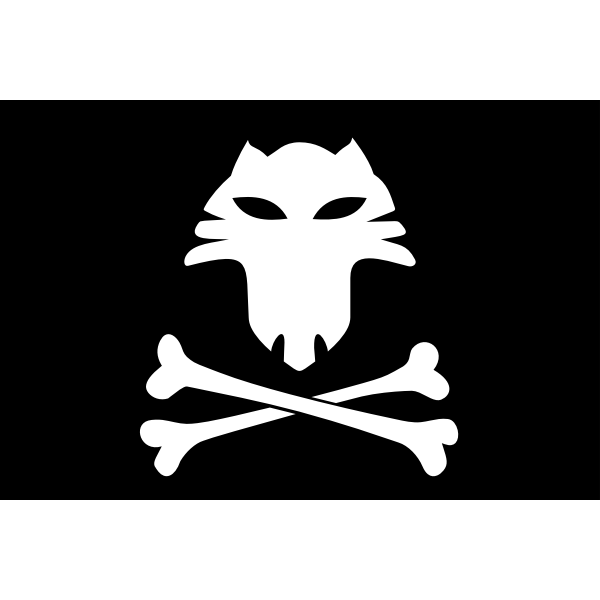 Cat pirate flag