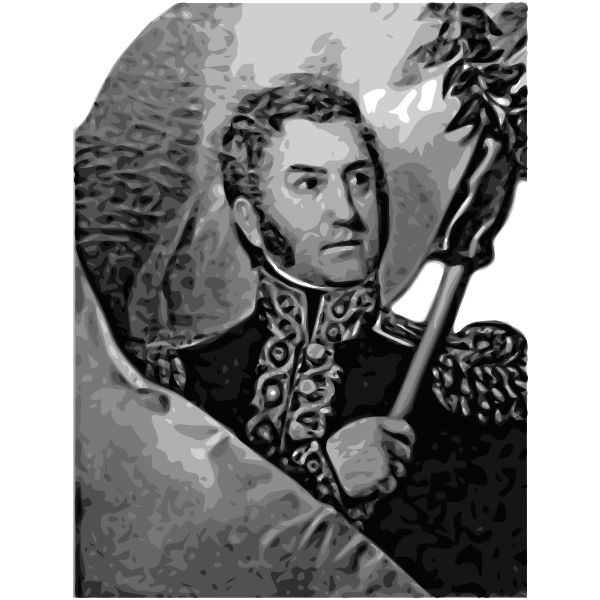 JosÃ© de San MartÃ­n portrait vector image